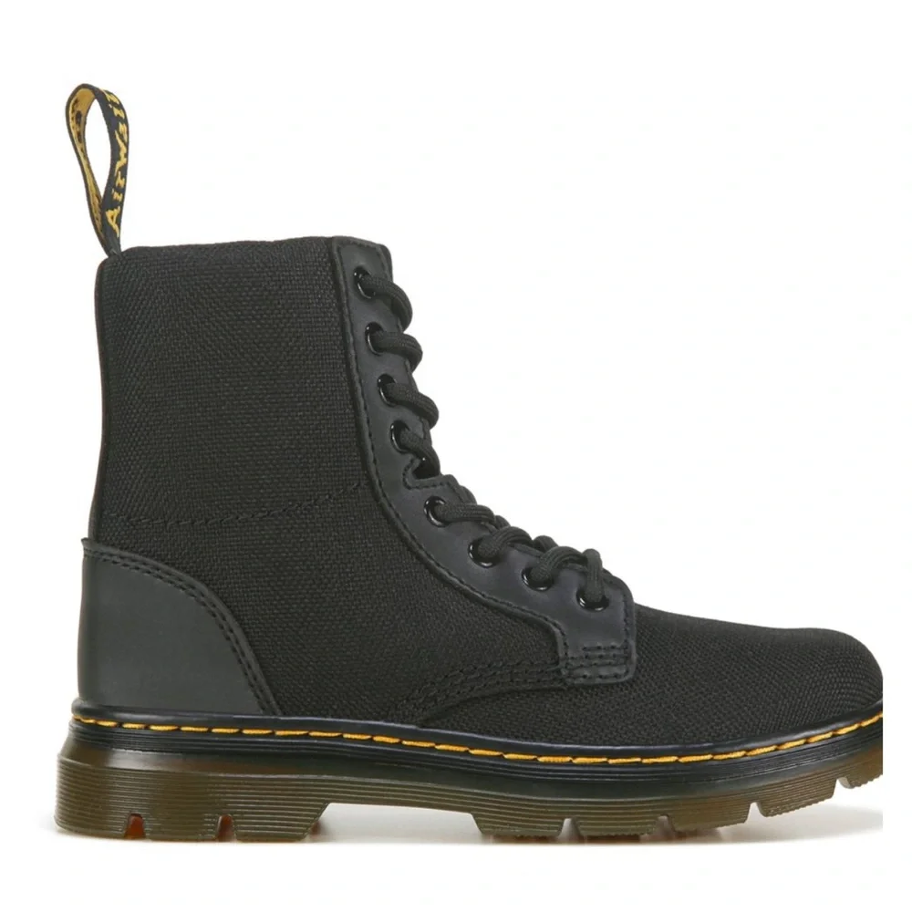 Kids Black Combat Boots by Dr. Martens